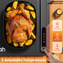 Load image into Gallery viewer, Food Warming Mat, Voriah Electric Warming Tray, Silicone Warming Mat for Food, Heating Mat for Food with 3 Adjustable Temperature 3 Hours Timing, Versatile Food Warmers for Parties Buffets(Black)