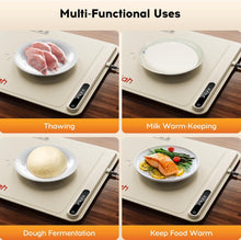 Load image into Gallery viewer, Voriah Electric Warming Tray-Foldable Food Warmer, Hot Plate for Buffet with 3 Modes Temperature, Shut-Off, Warming Mat for Family Gatherings, Sabbath, Holidays, Countertop,Parties,Everyday Use