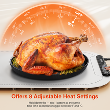 Load image into Gallery viewer, Food Warming Mat, Voriah Electric Warming Tray, Silicone Warming Mat for Food, Heating Mat for Food with 8 Adjustable Temperature 8 Hours Timing, Versatile Food Warmers for Parties Buffets(White)