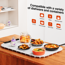 Load image into Gallery viewer, Food Warming Mat, Voriah Electric Warming Tray, Silicone Warming Mat for Food, Heating Mat for Food with 8 Adjustable Temperature 8 Hours Timing, Versatile Food Warmers for Parties Buffets(White)