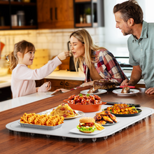 Load image into Gallery viewer, Food Warming Mat, Voriah Electric Warming Tray, Silicone Warming Mat for Food, Heating Mat for Food with 8 Adjustable Temperature 8 Hours Timing, Versatile Food Warmers for Parties Buffets(White)