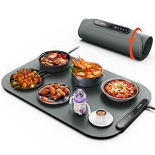 Load image into Gallery viewer, Food Warming Mat, Voriah Electric Warming Tray, Silicone Warming Mat for Food, Heating Mat for Food with 8 Adjustable Temperature 8 Hours Timing, Versatile Food Warmers for Parties Buffets