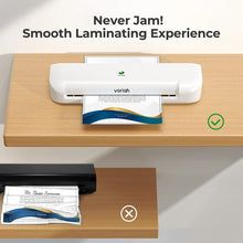 Load image into Gallery viewer, VORIAH Laminator Machine, 9 inch Laminating Machine, A4 Desktop Laminating Machine, Fast Warm-up, Personal Laminator for Home School Office Craft Card - White