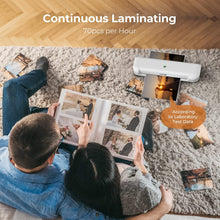 Load image into Gallery viewer, VORIAH Laminator Machine, 9 inch Laminating Machine, A4 Desktop Laminating Machine, Fast Warm-up, Personal Laminator for Home School Office Craft Card - White