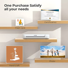 Load image into Gallery viewer, VORIAH Laminator Machine, 9 inch Laminating Machine, A4 Desktop Laminating Machine, Fast Warm-up, Personal Laminator for Home School Office Craft Card - White