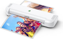 Load image into Gallery viewer, VORIAH Laminator Machine, 9 inch Laminating Machine, A4 Desktop Laminating Machine, Fast Warm-up, Personal Laminator for Home School Office Craft Card - White