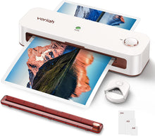 Load image into Gallery viewer, VORIAH Laminator, A4 Laminator Machine with Laminating Sheets, 9 inches Laminating Machine, Quick Warm-Up, Paper Trimmer, Corner Rounder, Personal Laminator for Teacher/Home/School/Office
