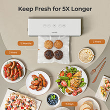 Load image into Gallery viewer, VORIAH Vacuum Sealer Machine, Automatic Food Vacuum Sealer, Touch Panel Air Sealing System For Food Preservation, LED Indicator Lights, Dry/Moist/Manual/External Modes, Compact Design, Easy to Clean
